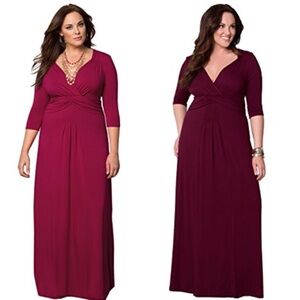 Elegant Burgundy Maxi Dress